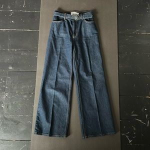 High waisted wide leg jeans